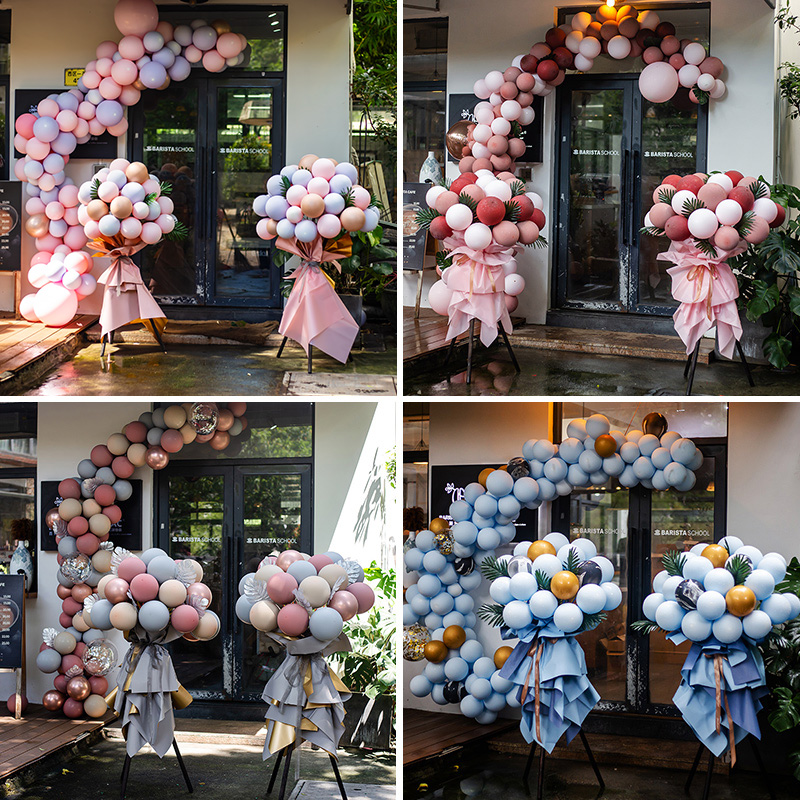 Opening atmosphere decoration Balloon flower basket Arch door decoration Anniversary celebration Creative indoor scene eye-catching