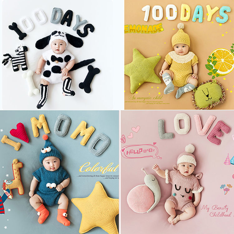 Hundred days photo shooting props hundred days one-year-old baby photo background cloth background cloth children's creative photo background blanket