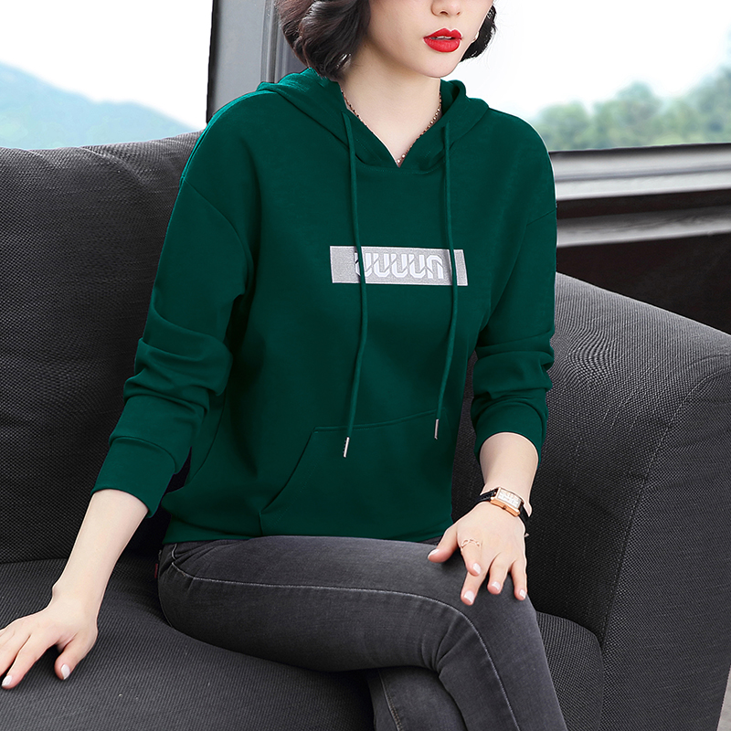 Spring and autumn sweater women's hooded 2022 new Korean version large size loose casual long-sleeved fashion women's top coat tide