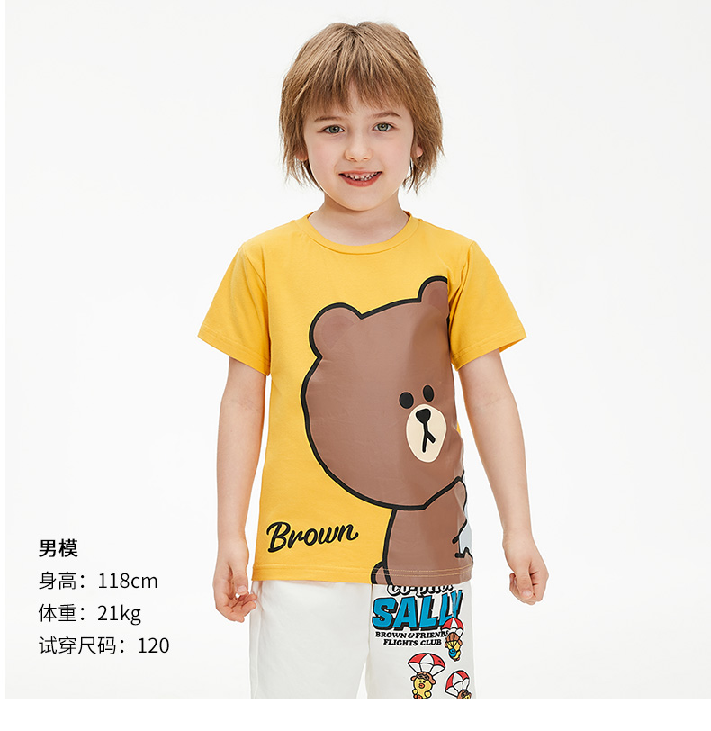 【猫超包邮】布朗熊新疆棉纯棉短袖T桖8