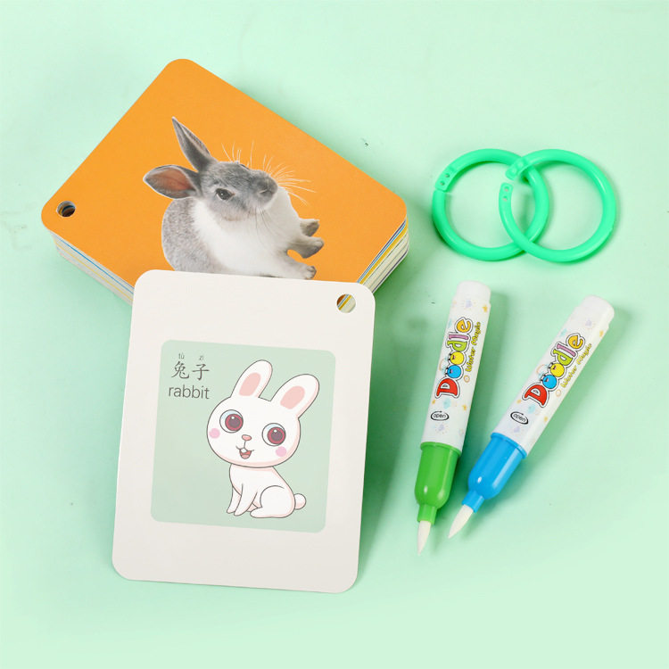 Children's magical water painting board clear water repeated graffiti drawing book graffiti cognitive card early education enlightenment card 0-3 years old