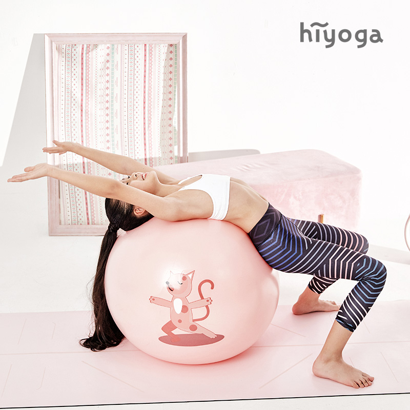 hiyoga) fun cartoon printing children's yoga ball sensory training elastic thickened explosion-proof sports balance ball