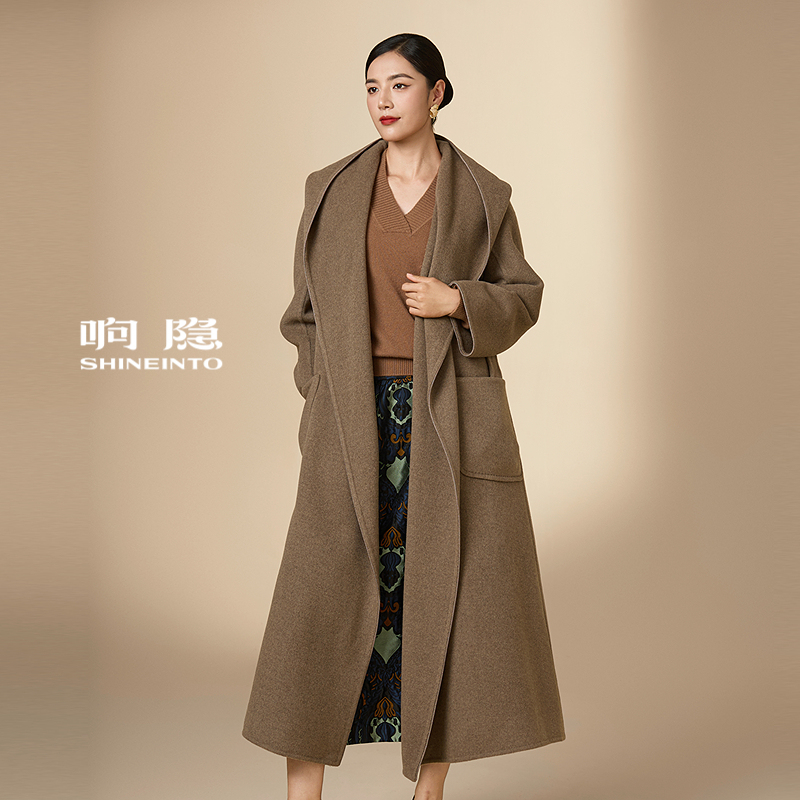 [Same Style as in the Mall] Xiangyin New Camel Wool Long Coat 2545111007