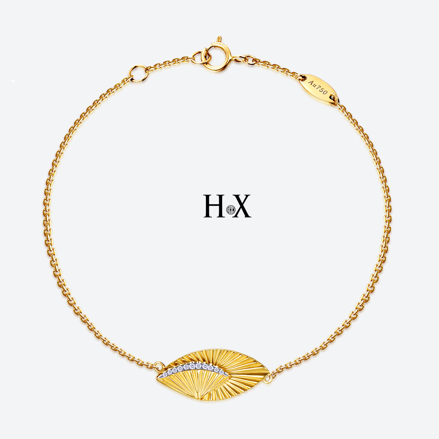 Original design 18K Gold inlaid diamond Handmaid Fashion Shells Design Handring Personality Jewelry Gift