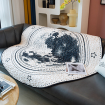 Astronomical moon creative round sofa cushion universal for all seasons high-end light luxury style sofa non-slip seat cushion cover towel cushion