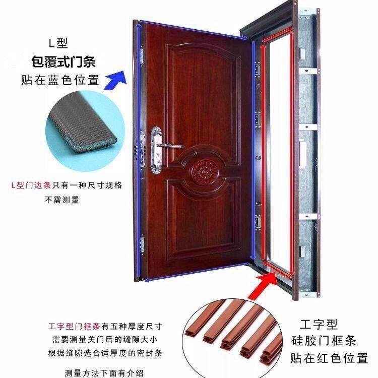 Anti-theft door sealing strip self-adhesive door door door sealing bar inlet door wind proof collision proof