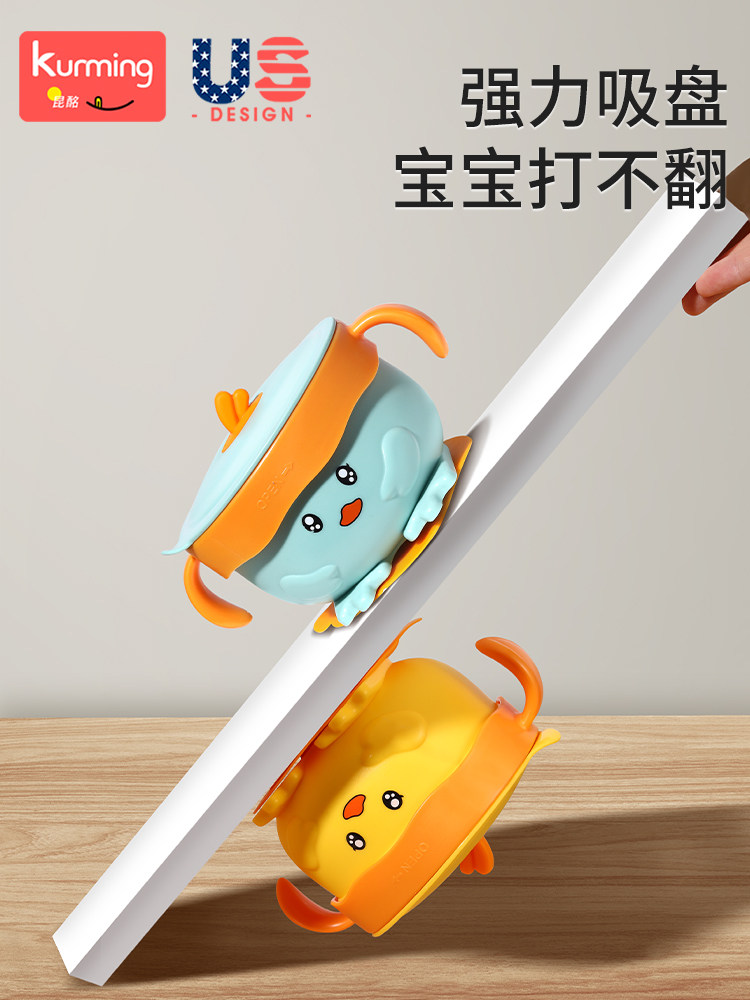 Baby Food Bowl, Special Water-Filled Insulated Bowl for Infants and Young Children, with Lid, Suction Cup Bowl for Outings, Baby Food Tools, Complete Set