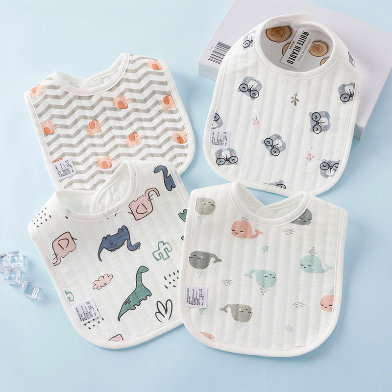 Baby U type surrounding mouth saliva towel baby pure cotton anti-puff milk water male and female children eating surrounding pocket towels for a thin summer-Taobao