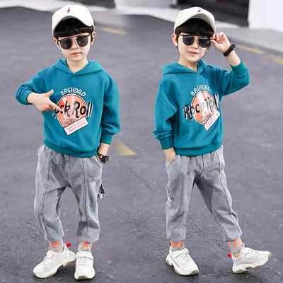 男童秋装卫衣长裤套装运动套装休闲装