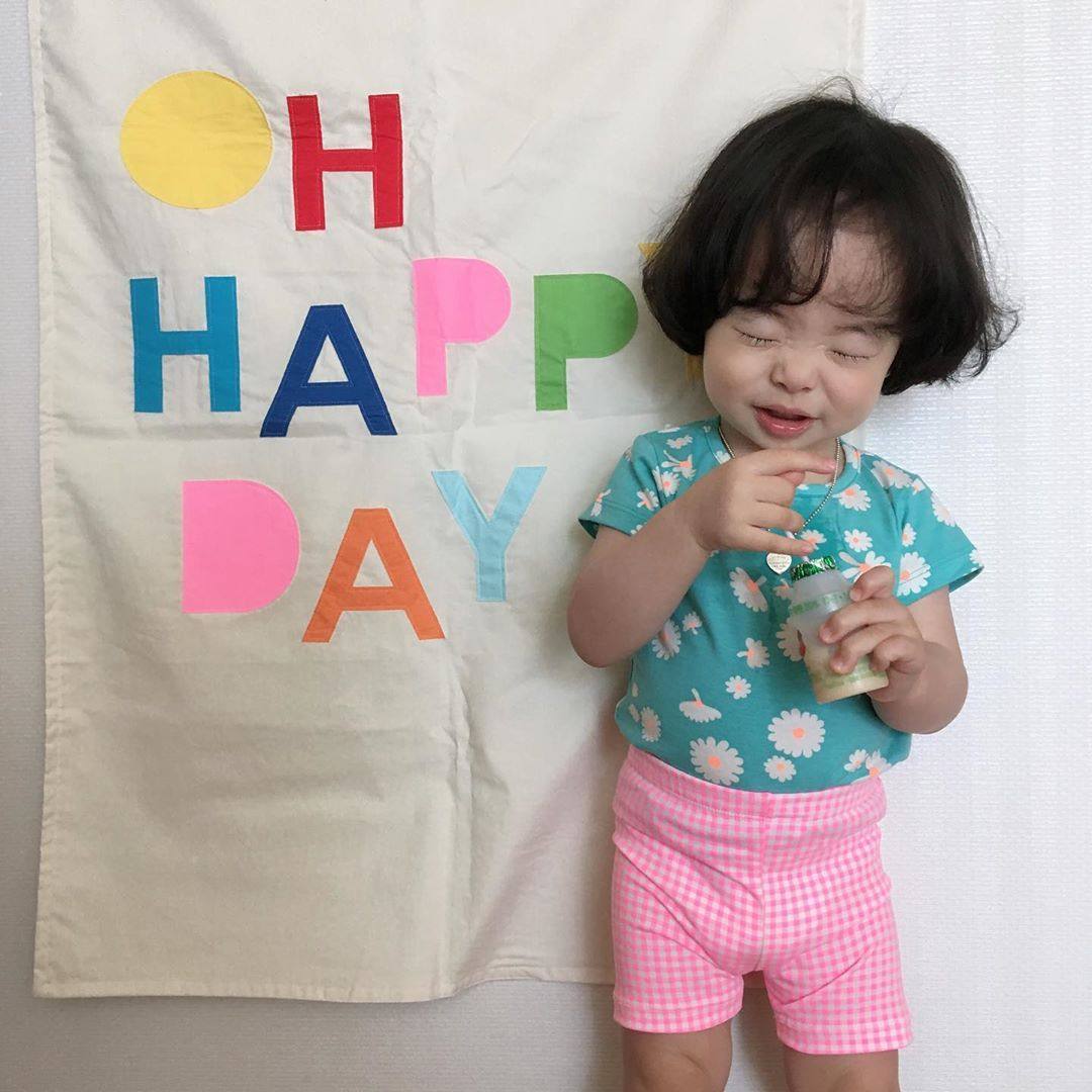 New ins ohhappyday birthday theme party background cloth Parent-child dining room children's room decoration cloth
