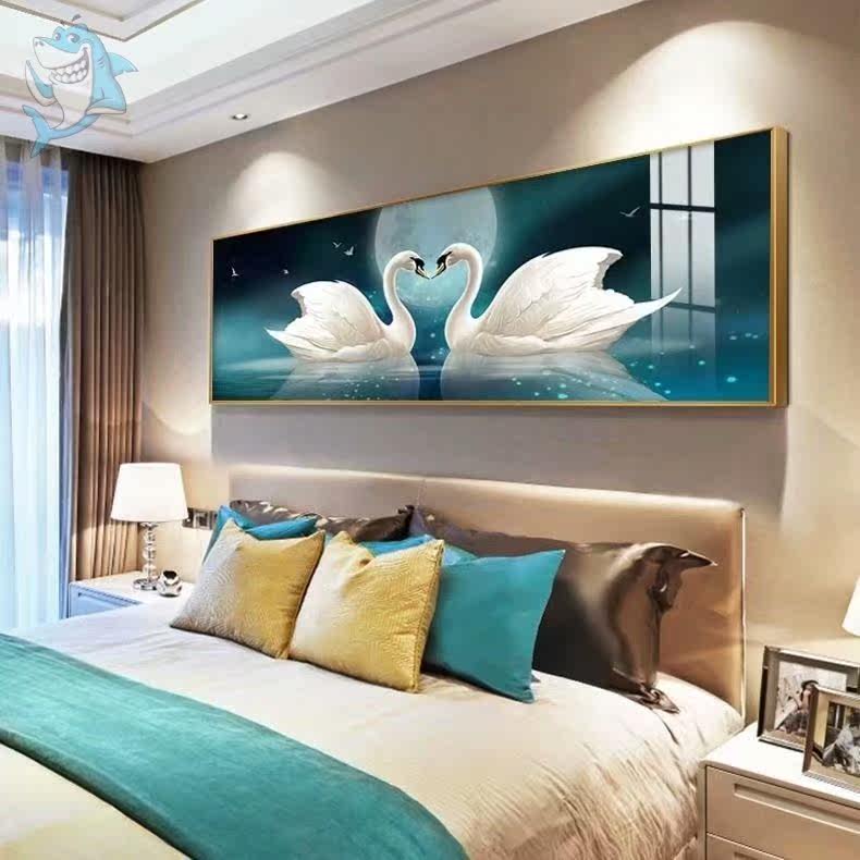 Living Room Decoration Painting Light Extravaganza High-end Room Main Bedroom Cozy Hanging Painting Living Room Light Extravagant Banner Mural Family Hang Painting