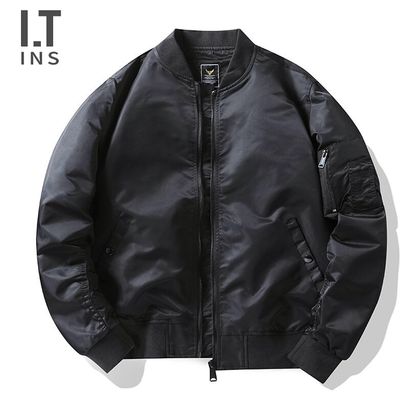 IT ins Tide brand jacket men's European and American winter coat MA1 air force pilot stand collar cotton suit loose baseball suit