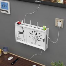Wireless wifi TV Top-box Router Shelf Living Room Wall-Free Containing Box Wall-mounted Shelter Box