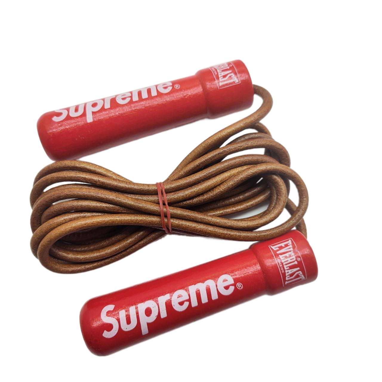 SUPREME Wooden Handle Bull Leather Jump Rope