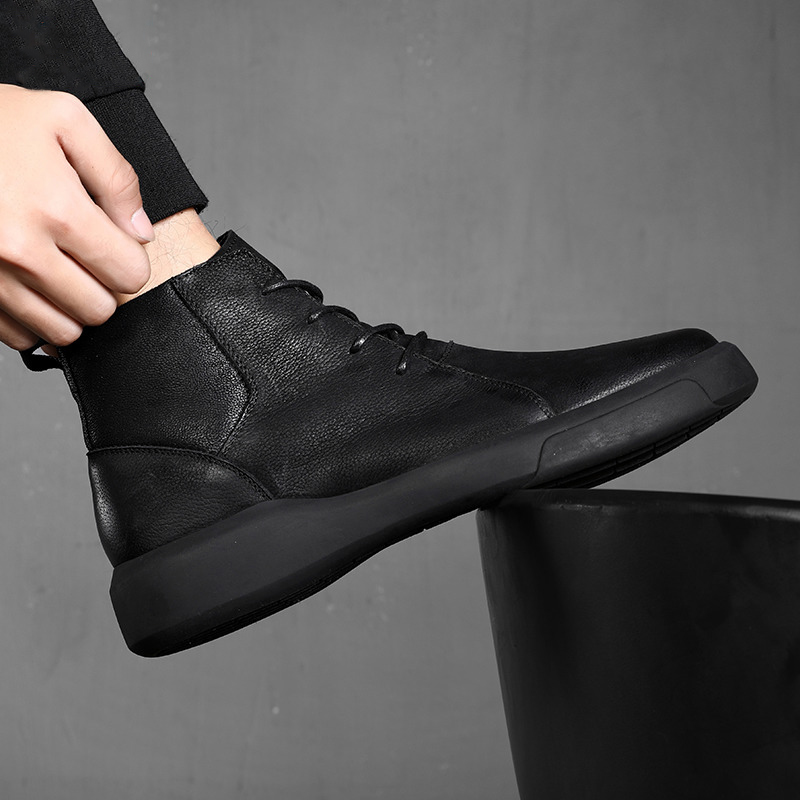 Martin Boots Men's Cell Boots with Northeast Snow Boots High-cylinder thickening net Red Fall and Winter Inn Fengli Shoes