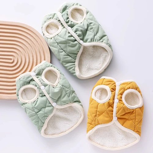 Одежда для собак со сцеплением веревкой осень и зимний жилет Тедди Большой Bomei Bumei Маленькие инноизобные зимние хлопковые жилетки тепло