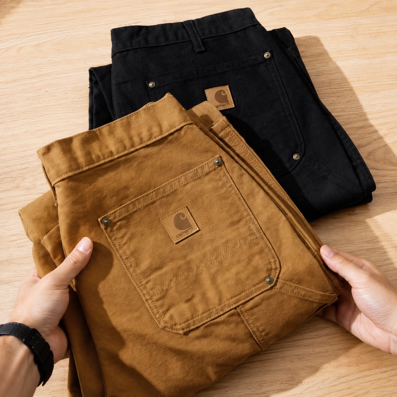 Carhartt B136 Work Pants Loose Straight-Leg Canvas Men's Vintage Lumberjack Pants Washed Version B01 Carhartt B136 Work Pants Loose Straight-Leg Canvas Men's Vintage Lumberjack Pants Washed Version B01