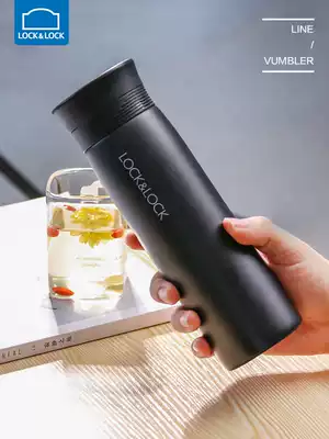Lock lock lock stainless steel water cup Men's tea cup Thermos cup custom female small portable small car business teacup