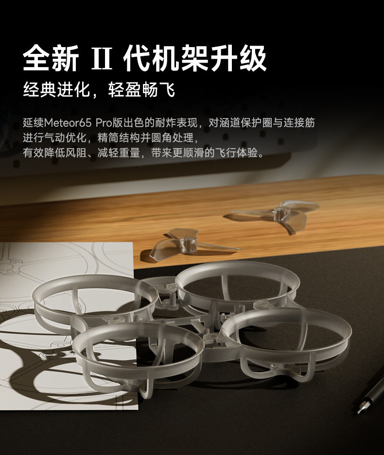 BETAFPV Meteor65 Pro II高畫質數傳無刷整機FPV穿越機搭載O4廣角版