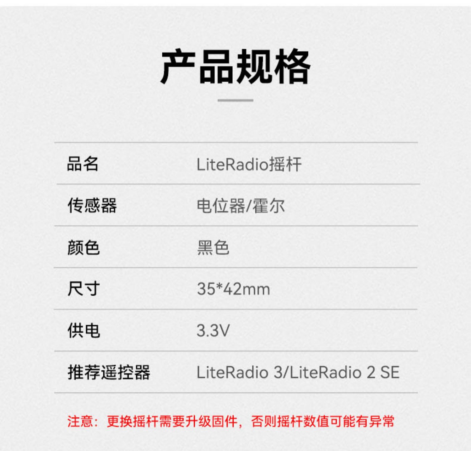 BETAFPV 遙控器Nano搖桿霍爾電位器適用於LiteRadio3油門方向杆