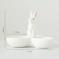 Лоток для яиц розовоухого кролика с тремя отделениями (стиль 1)