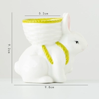 Задняя корзина, лоток для яиц для кроликов, одинарная решетка (белый, зеленый)