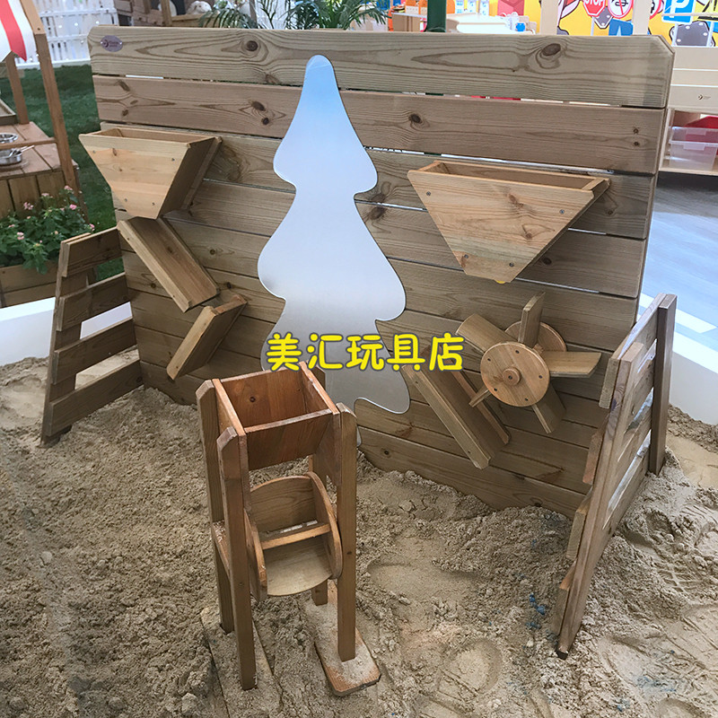 Versatile playing sandwall children Outdoor embalming wood beach to play sandskyscrapers Fun Scales Sand Water Table-Taobao