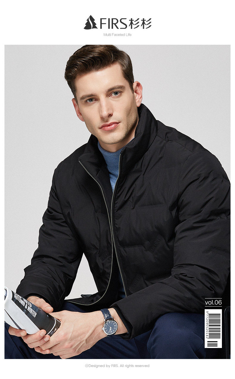 Firs 杉杉 男式立领羽绒服 天猫优惠券折后￥239包邮（￥459-220）