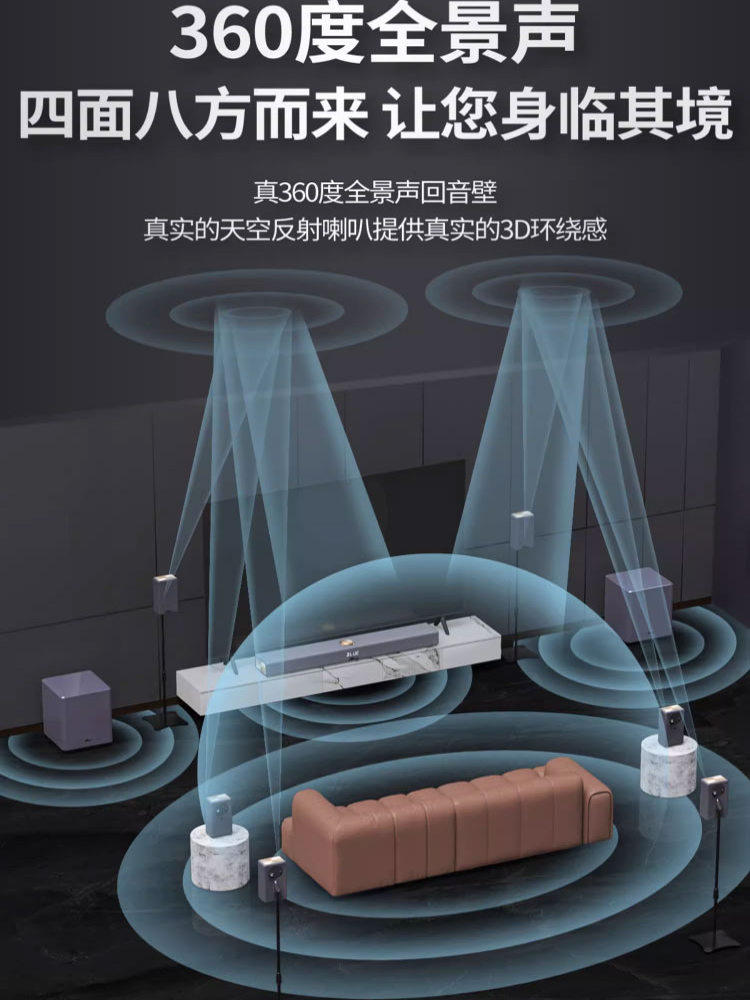 Home Theater Karaoke Set Living Room Home Tv Hifi Audio Soundbar Projection Wireless Surround Speakers