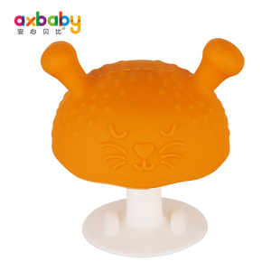 婴儿磨牙胶宝宝安抚奶嘴小蘑菇牙胶