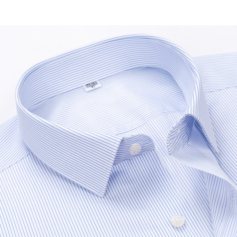 Youngor Men's Long-Sleeved and Short-Sleeved Pure Cotton Shirts, Business Casual, Fashionable, Everyday Striped Non-Iron Shirts