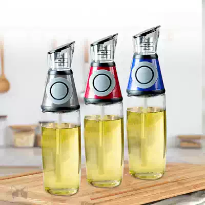 Seasoning bottle oil pot glass can be quantified kitchen press type creative control oil volume high-grade edible oil control oil control