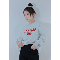 Sister Hus long-sleeved American-style contrasting letter silhouette casual sweater design sense niche 2022 autumn and winter new style
