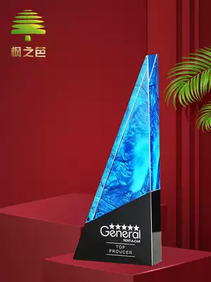 Fantasy Crystal Trophy Custom lettering Creative Color Geometry New Enterprise Event Awards souvenir production