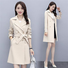 女士秋季中长款风衣收腰显瘦休闲外套大衣