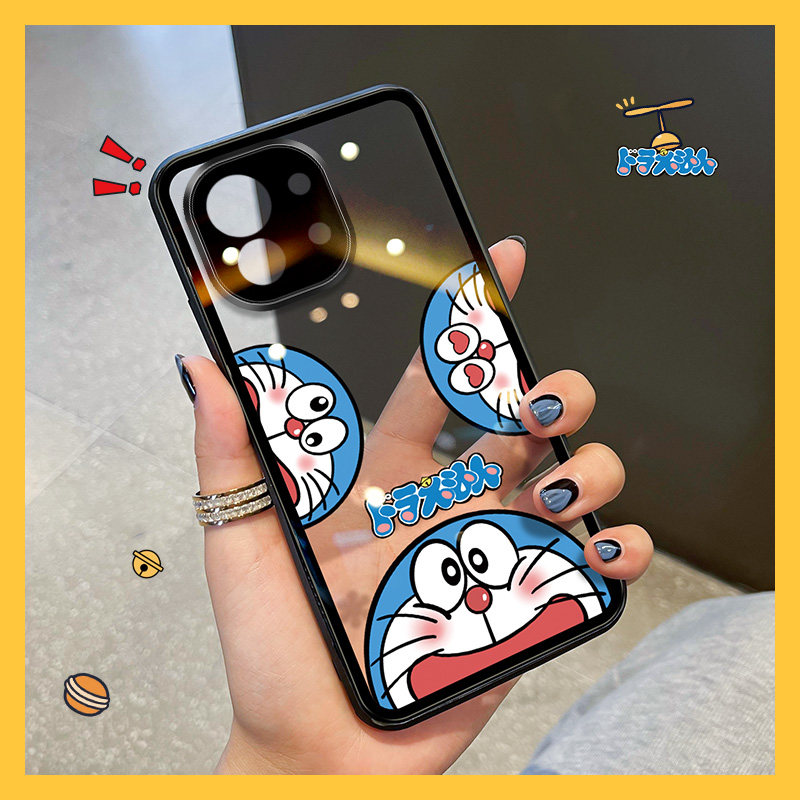 Xiaomi 11 mobile phone protective case transparent glass small fat cat Xiaomi 11pro women's high-end trendy brand cute all-inclusive anti-fall soft edge protective case mi11ultra creative new personality suitable for