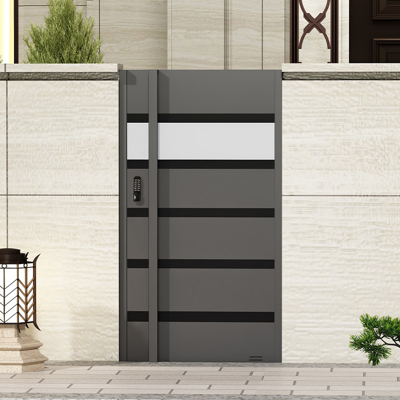 Iron gate stainless steel villa courtyard gate shutter door outdoor single and double doors can be customized