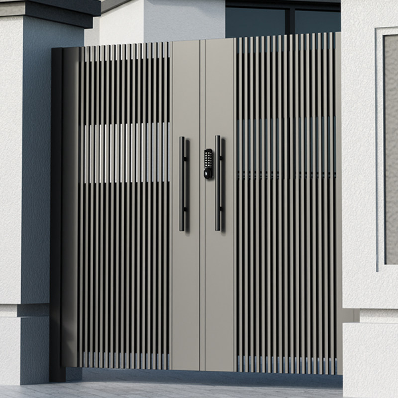 Villa gate courtyard door wrought iron outdoor home country side door yard gate 304 stainless steel door custom