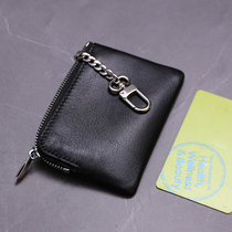 Brief Yosoft Bull Leather Mini Slim slim Card Man Zero wallet Key bag small girl card clip genuine leather zipped bag