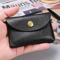 Head Layer Plant Tanning Cow Leather Mini Small Card Bag Japan Hand Genuine Leather Zero Wallet Coin Bungman Woman Business Card Bag