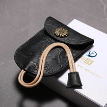 Handmade Head Layer Cow Leather Male and female Key Pack Carpack Genuine Leather Drawing Rope Universal Car Key Bag Home Lock Spoon New