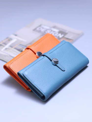 Бумажник, длинная кожаная сумка через плечо, вместительный и большой универсальный кошелек, коллекция 2023, из натуральной кожи, воловья кожа