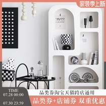 Nordic Sense bookshelf light and luxurious bookcase Shelf Cave Cabinet modern minimalist bedroom containing cabinet