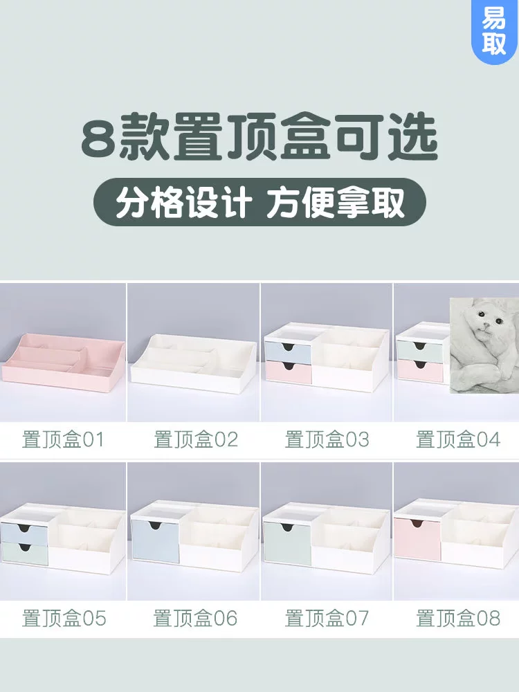 EssenceDrawer - тип девушка сердце настольная коробка для хранения косметики творческая косметика финиш пластик простой настольный офис канцелярия