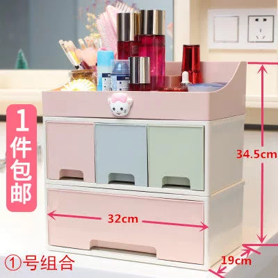 EssenceDrawer - тип девушка сердце настольная коробка для хранения косметики творческая косметика финиш пластик простой настольный офис канцелярия