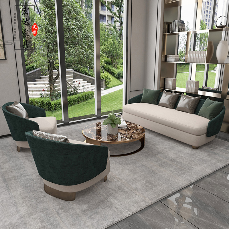 Sales office Department talks sofa tea table table and chairs Combined modern minimalist hotel lobby Leisure Reception Cassette Furniture-Taobao