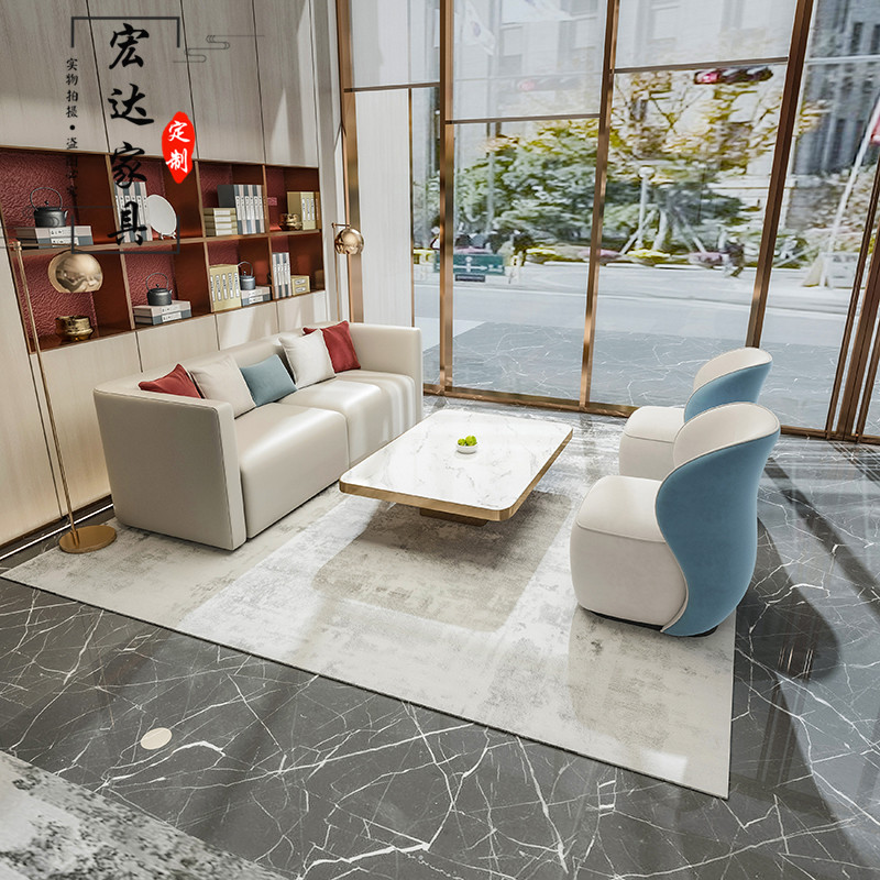 Sample house exhibition center negotiation sofa combination furniture modern minimalist beauty salon hotel lobby reception area reception deck