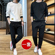 卫衣长袖男裤两件套男士春季休闲运动裤套装