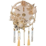 比彩 Китайский древний стиль национальный прилив фанат Феникс сплав с бриллиантами аксессуары Diy Creamy Glue Fan Material