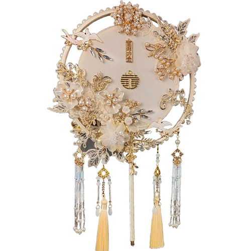 比彩 Китайский древний стиль национальный прилив фанат Феникс сплав с бриллиантами аксессуары Diy Creamy Glue Fan Material